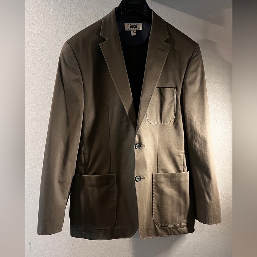 Joseph Abboud Olive Cotton Blazer